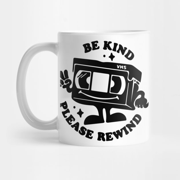 Be Kind Rewind Retro Cartoon Videocassette by Contentarama